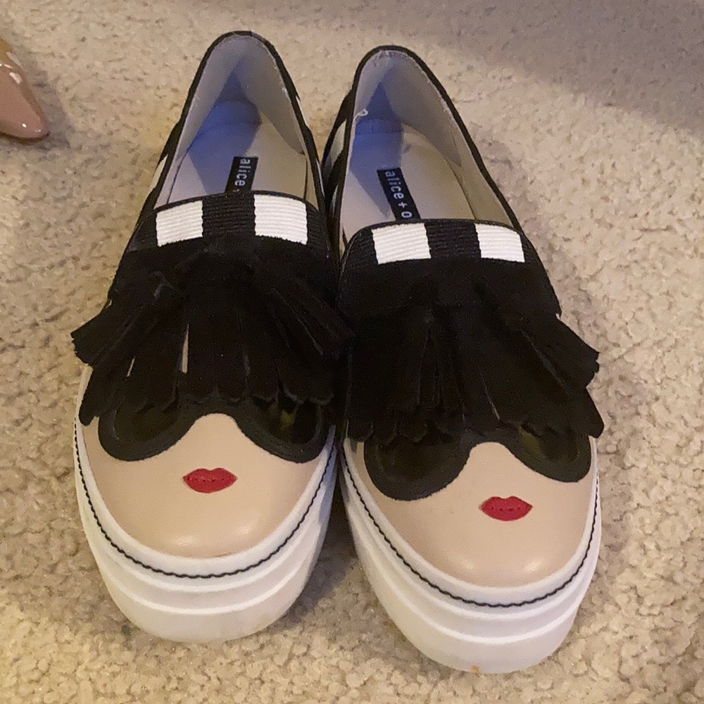 alice + olivia Stace Face Platform Slip On Sneakers
